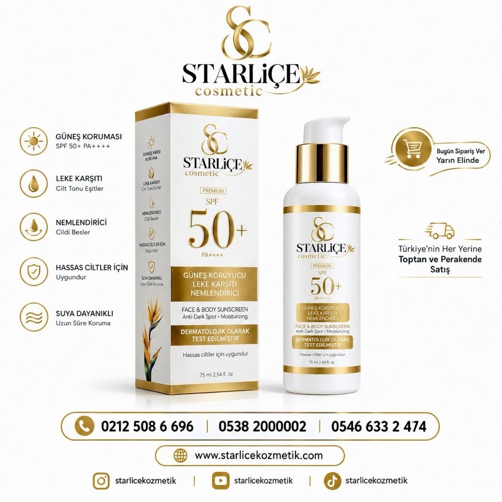 Starliçe Cosmetic Güneş Kremi, Güneş Koruyucu, Leke Karşıtı, Nemlendirici