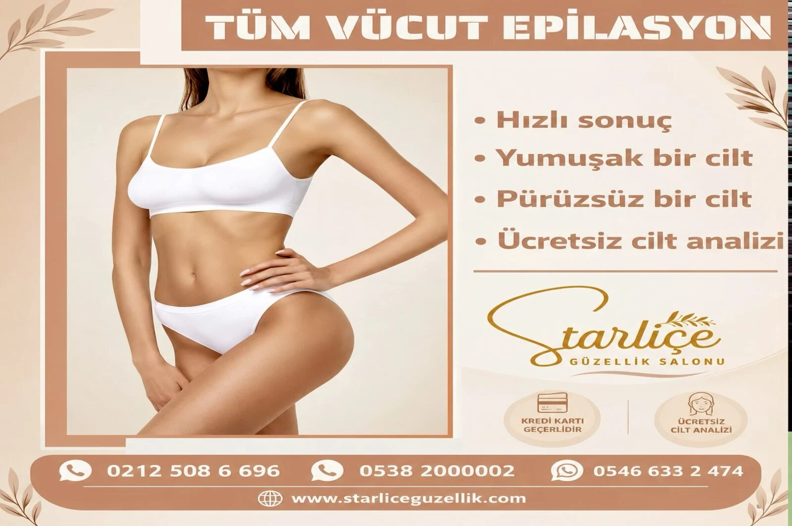 Tüm Vücut Epilasyon — Starliçe Güzellik salonu