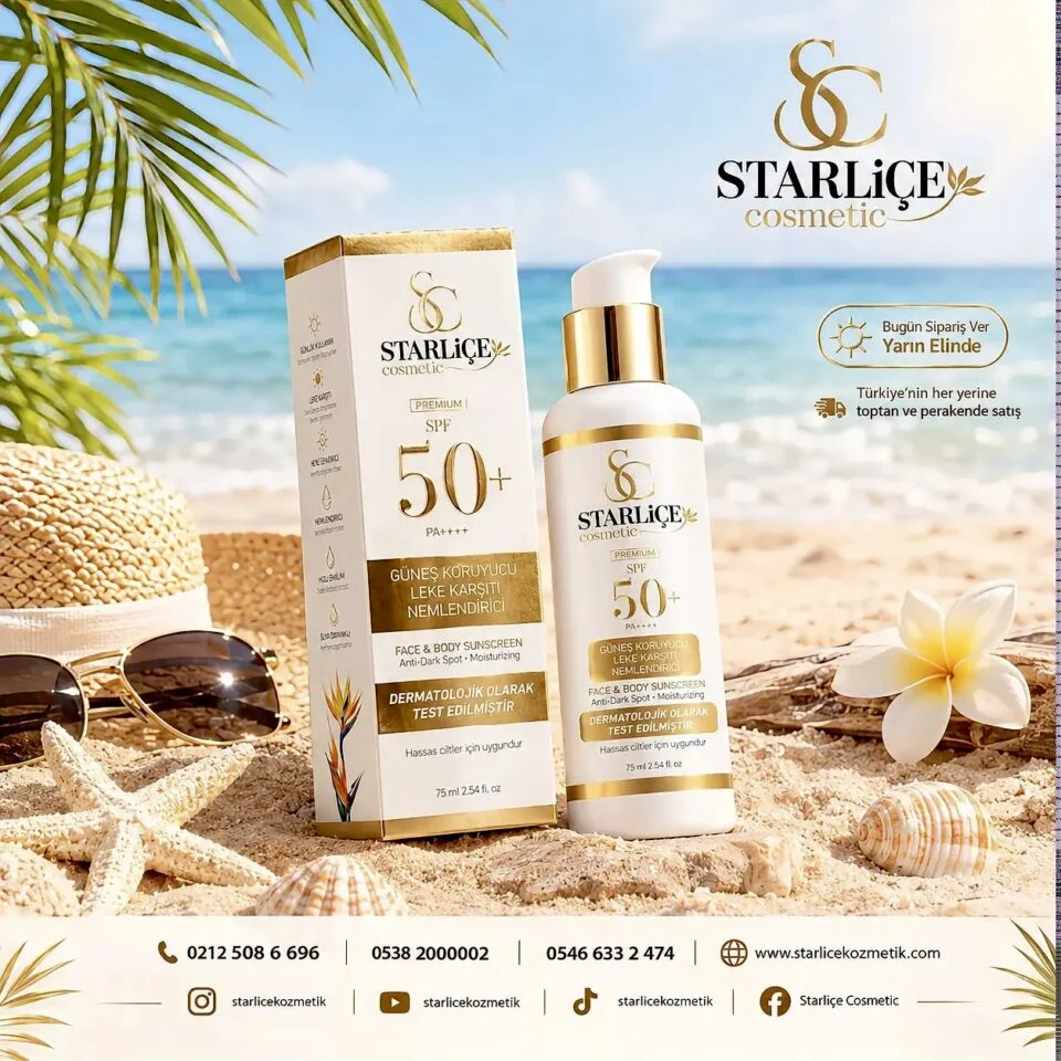 Starliçe Cosmetic Güneş Kremi, Güneş Koruyucu, Leke Karşıtı, Nemlendirici