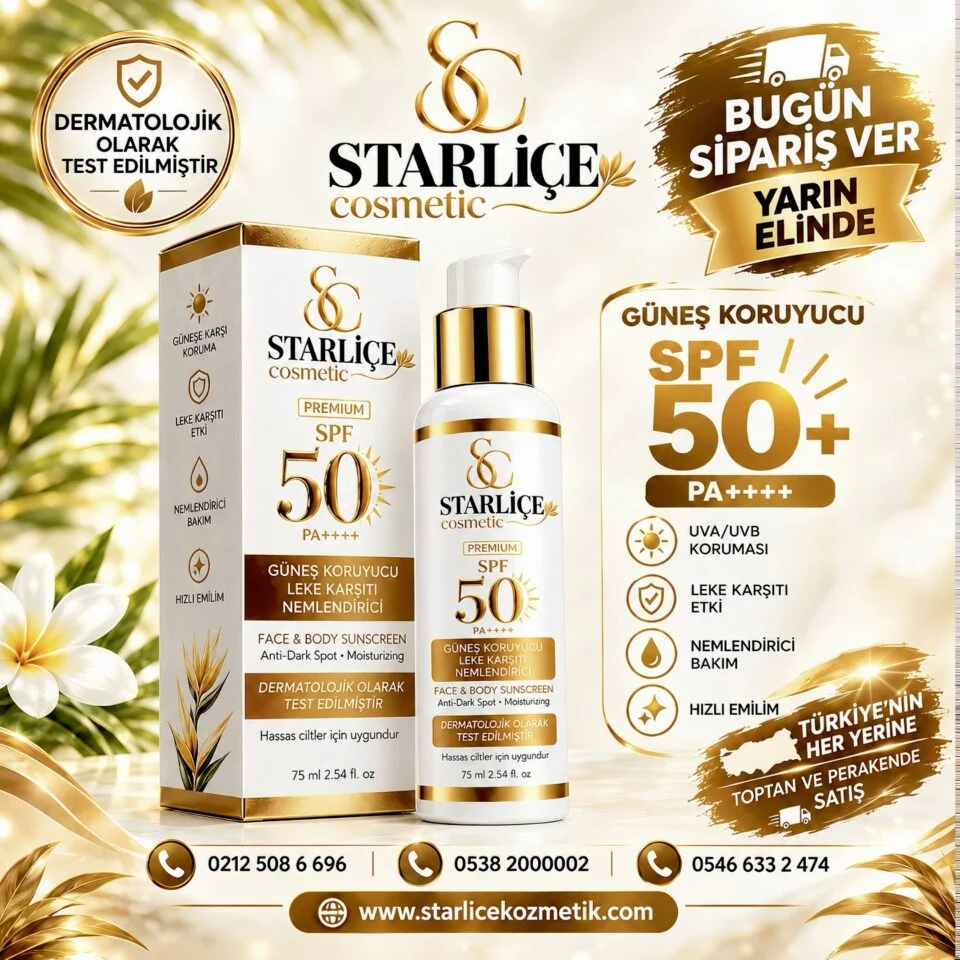 Starliçe Cosmetic Güneş Kremi, Güneş Koruyucu, Leke Karşıtı, Nemlendirici