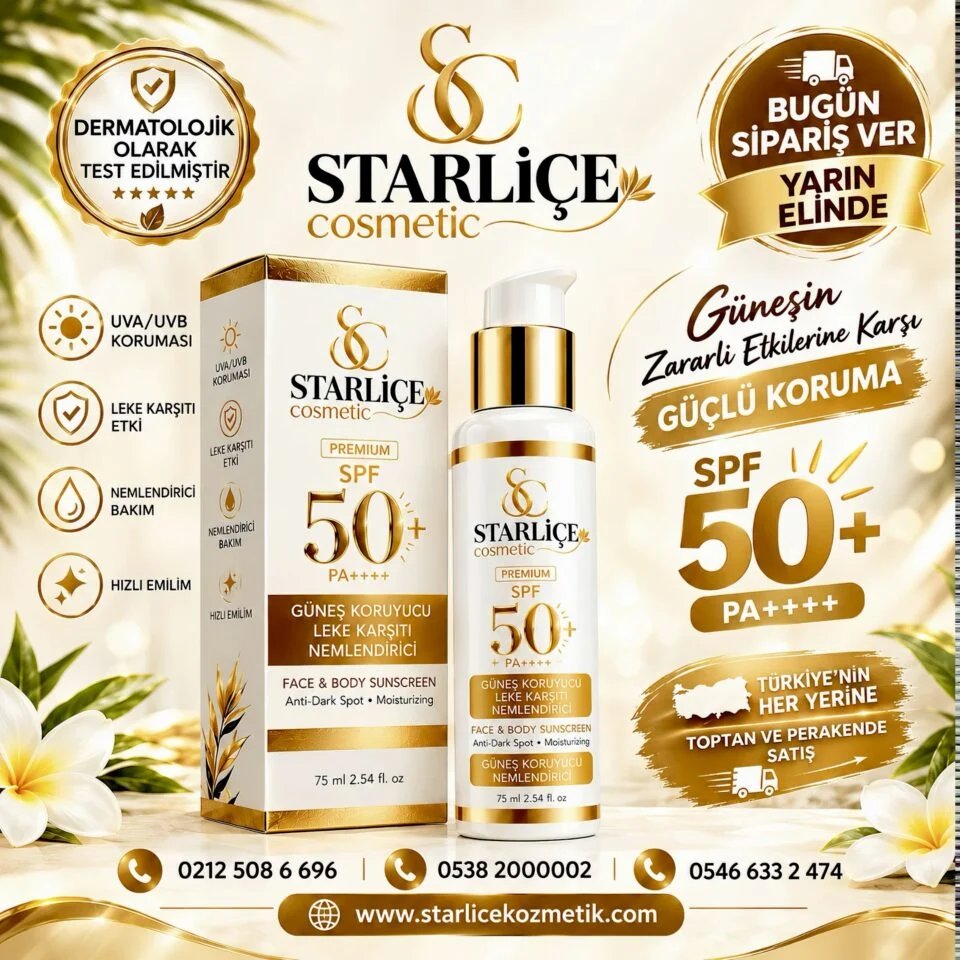 Starliçe Cosmetic Güneş Kremi, Güneş Koruyucu, Leke Karşıtı, Nemlendirici