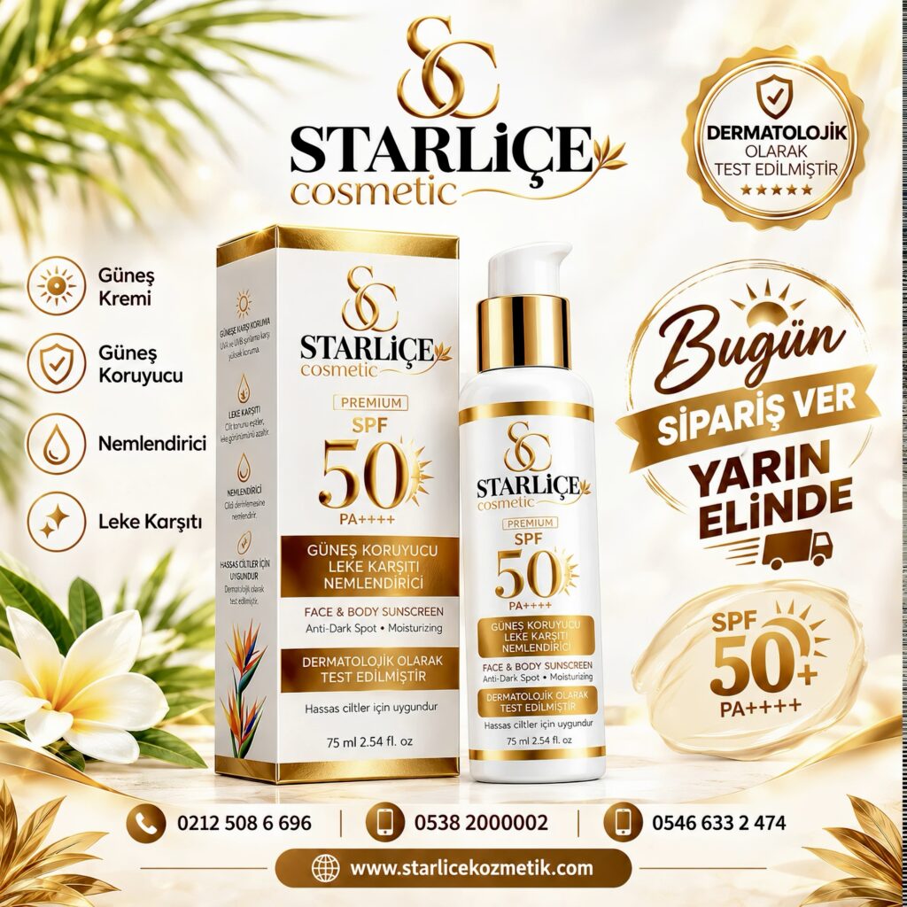 Starliçe Cosmetic Güneş Kremi, Güneş Koruyucu, Leke Karşıtı, Nemlendirici