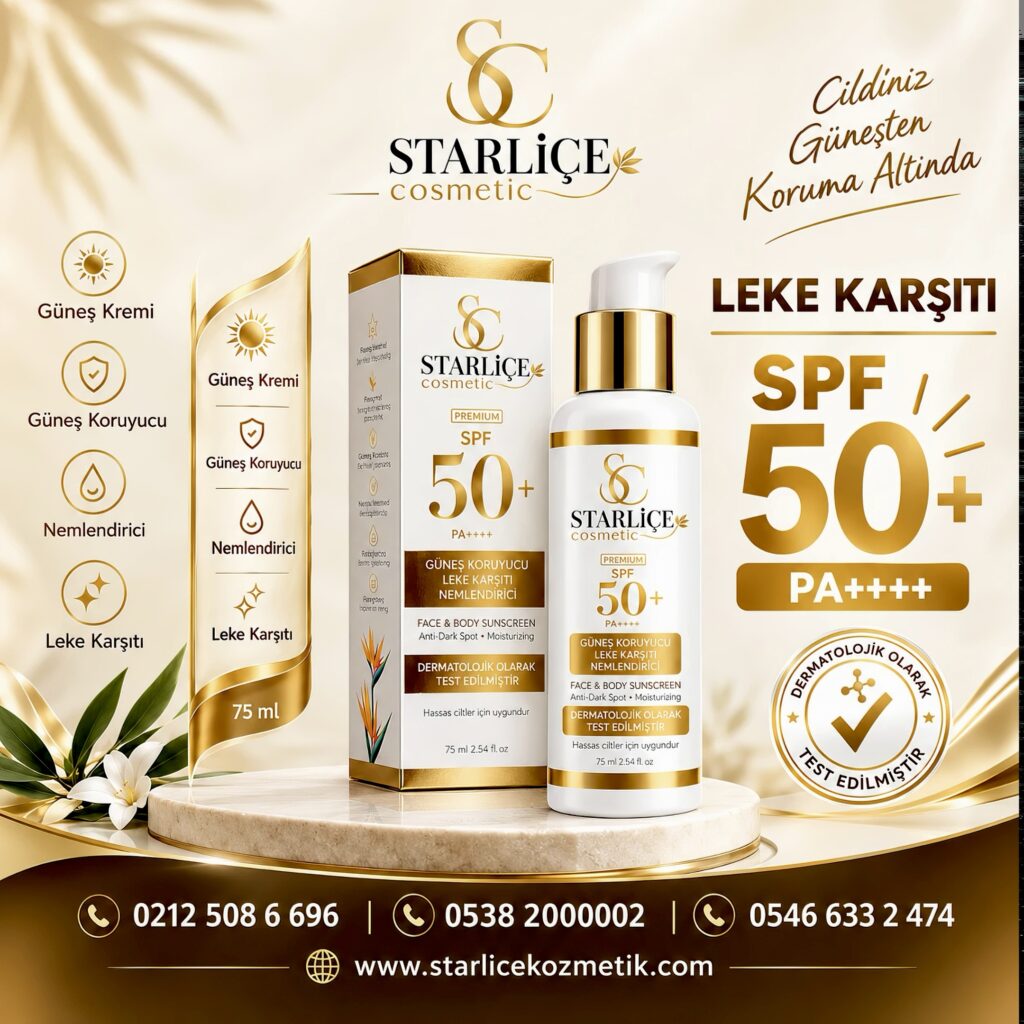 Starliçe Cosmetic Güneş Kremi, Güneş Koruyucu, Leke Karşıtı, Nemlendirici